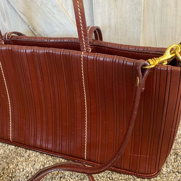 Vintage CEM Brown Leather 80's/90's Shoulder Handled Crossbody Handbag - Picture 4 of 14